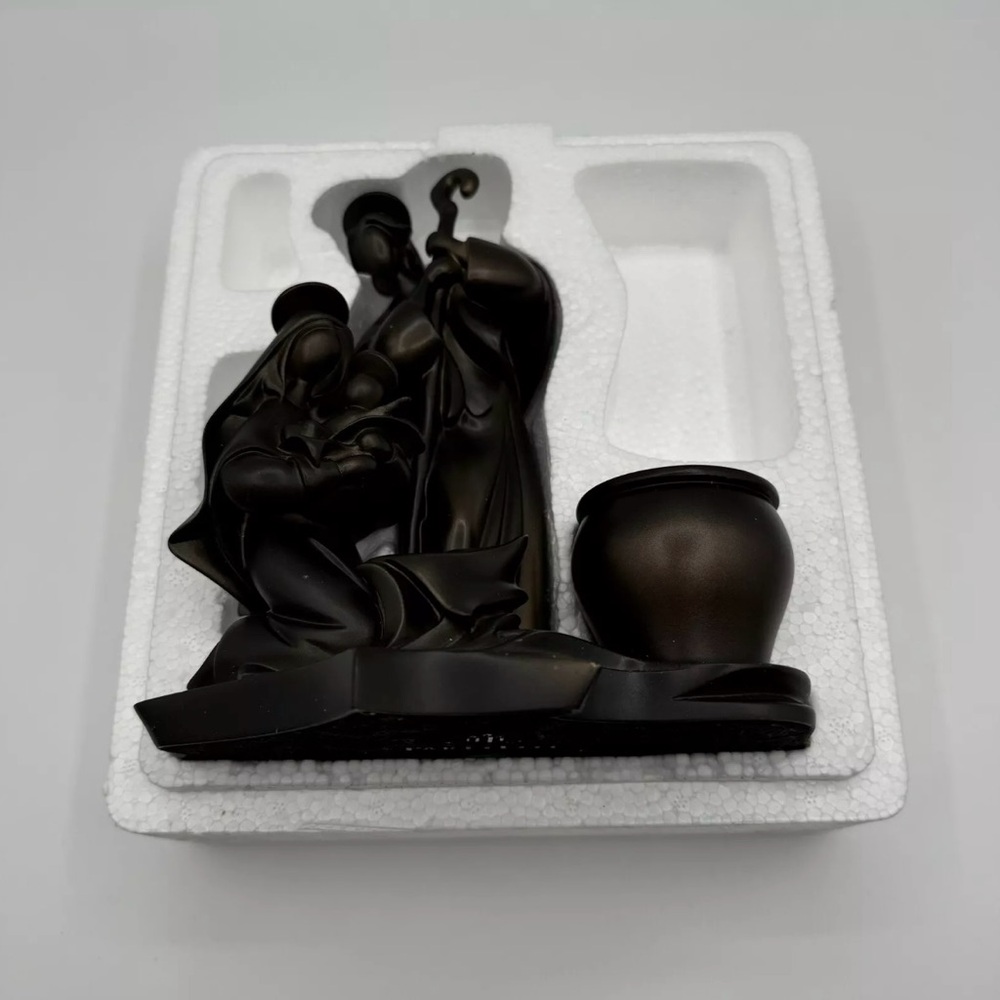 PartyLite Holy Night Tealight Holder P8262 Bronze Holy Family Christmas Nativity - Picture 3 of 13